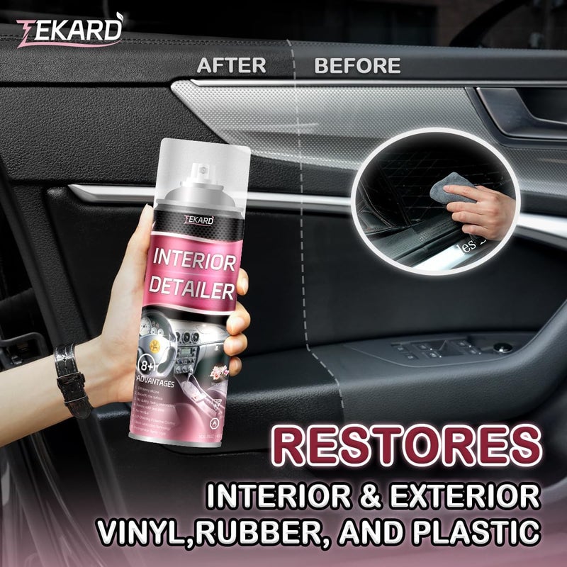 TEKARD Car Interior Cleaner, Leather Cleaner, 15 oz. Large-Capacity Interior Detailer in Iron Can, Wheel Cleaner, Suitable for Cleaning Rubber, Plastic, and Leather Surfaces Inside Vehicles (1 Bottle) - Image 1